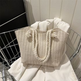 Women's Fashion Straw Large Capacity Shoulder Tote Bag