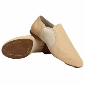 Canvas Women Ballet Shoes Indoor Dance Practice Split Sole Slip On Jazz Shoes Yoga Dance Shoes, Beige