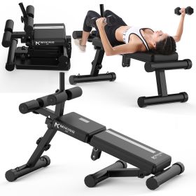 Adjustable Bench,Utility Weight Bench for Full Body Workout- Multi-Purpose Foldable incline/decline Bench (Black)