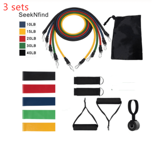 Pull Rope Elastic Rope Strength Training Set (Option: 17pcs-3 sets)