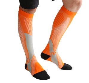 Compression Socks For Men&Women Best Graduated Athletic Fit For Running Flight Travel Boost Stamina Circulation&Recovery Socks (Option: Orange 6PC-L XL)