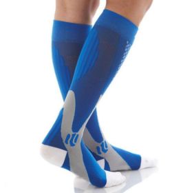 Compression Socks For Men&Women Best Graduated Athletic Fit For Running Flight Travel Boost Stamina Circulation&Recovery Socks (Option: Blue 6PC-L XL)