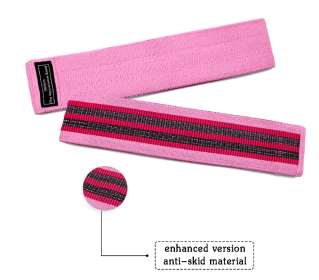 Resistance Band Elastic Hip Circle Fitness Squat Resistance Buttocks Circle Yoga (Option: Pink-L-Q1pc)