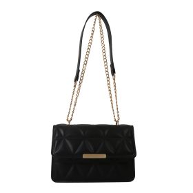 Women's Fashion Casual Retro Simple Messenger Bag (Color: BLACK)