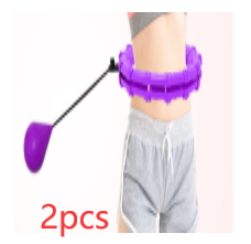 Fitness Sport Hoop Smart Upgrade Intelligent Sport Hoop Adjustable Thin Waist Exercise Gym Hoop Fitness Equipment Home Training (Option: Purple without box 2pcs)