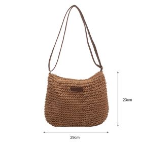 Niche Design Vacation Straw Tote Bag (Option: Khaki-10PCS)