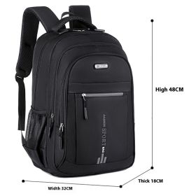 Men's Fashion Large Capacity Computer Backpack (Color: BLACK)