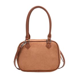 Fashion Special-interest Handbag Women's Crossbody Suede (Option: Caramel-Free Size)