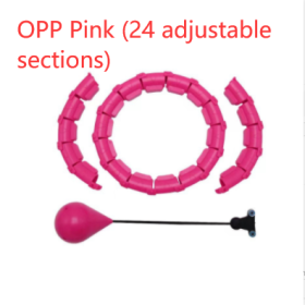 Fitness Sport Hoop Smart Upgrade Intelligent Sport Hoop Adjustable Thin Waist Exercise Gym Hoop Fitness Equipment Home Training (Option: OPP Pink 24adjustable sect)