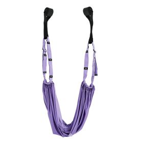 1pc Multifunctional Adjustable Yoga Strap For Stretching; Home Fitness Accessories (Color: Purple)