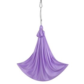 VEVOR Sensory Swing for Kids, 3.1 Yards, Therapy Swing for Children with Special Needs (Color: light purple, size: 2.8 x 1.5 m)