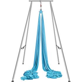 VEVOR Aerial Yoga Frame & Yoga Hammock, 9.67 ft Height Professional Yoga Swing Stand Comes with 13.1 Yards Aerial Hammock (Includes Hammock: Yes, Color: Blue)