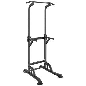 VEVOR Power Tower Dip Station, 10-Level Height Adjustable Pull Up Bar Stand (Accessory Function: No Spare Parts, Functional Morphology: Without Elbow Pad)