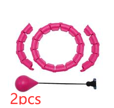 Fitness Sport Hoop Smart Upgrade Intelligent Sport Hoop Adjustable Thin Waist Exercise Gym Hoop Fitness Equipment Home Training (Option: Pink without box 2pcs)