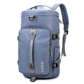 Waterproof Gym Fitness Bag Outdoor Travel Sport Excerise Fashion Casual Backpack (Color: Blue)